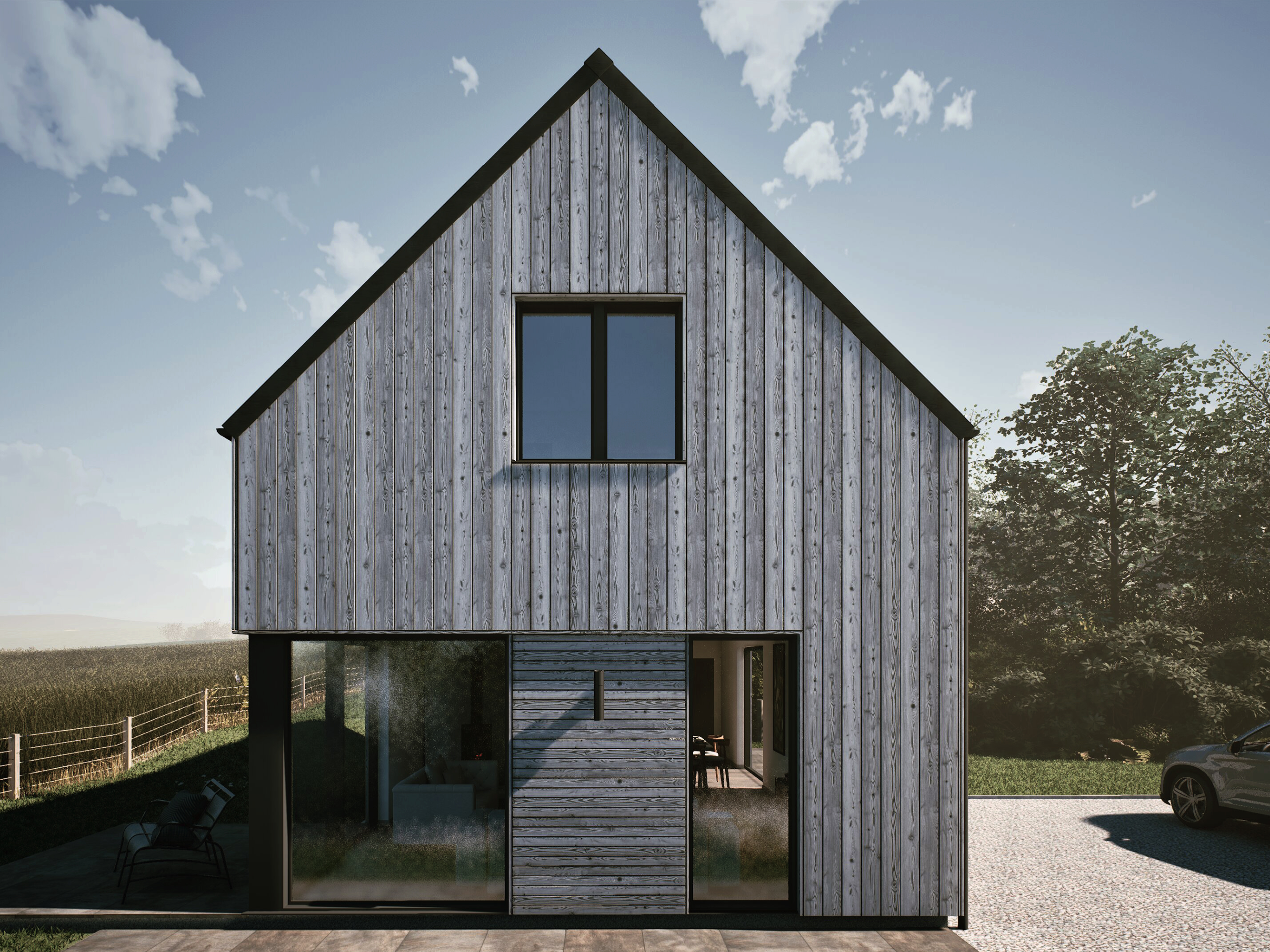 Planning for contemporary longhouse Deeside by Fiddes Architects