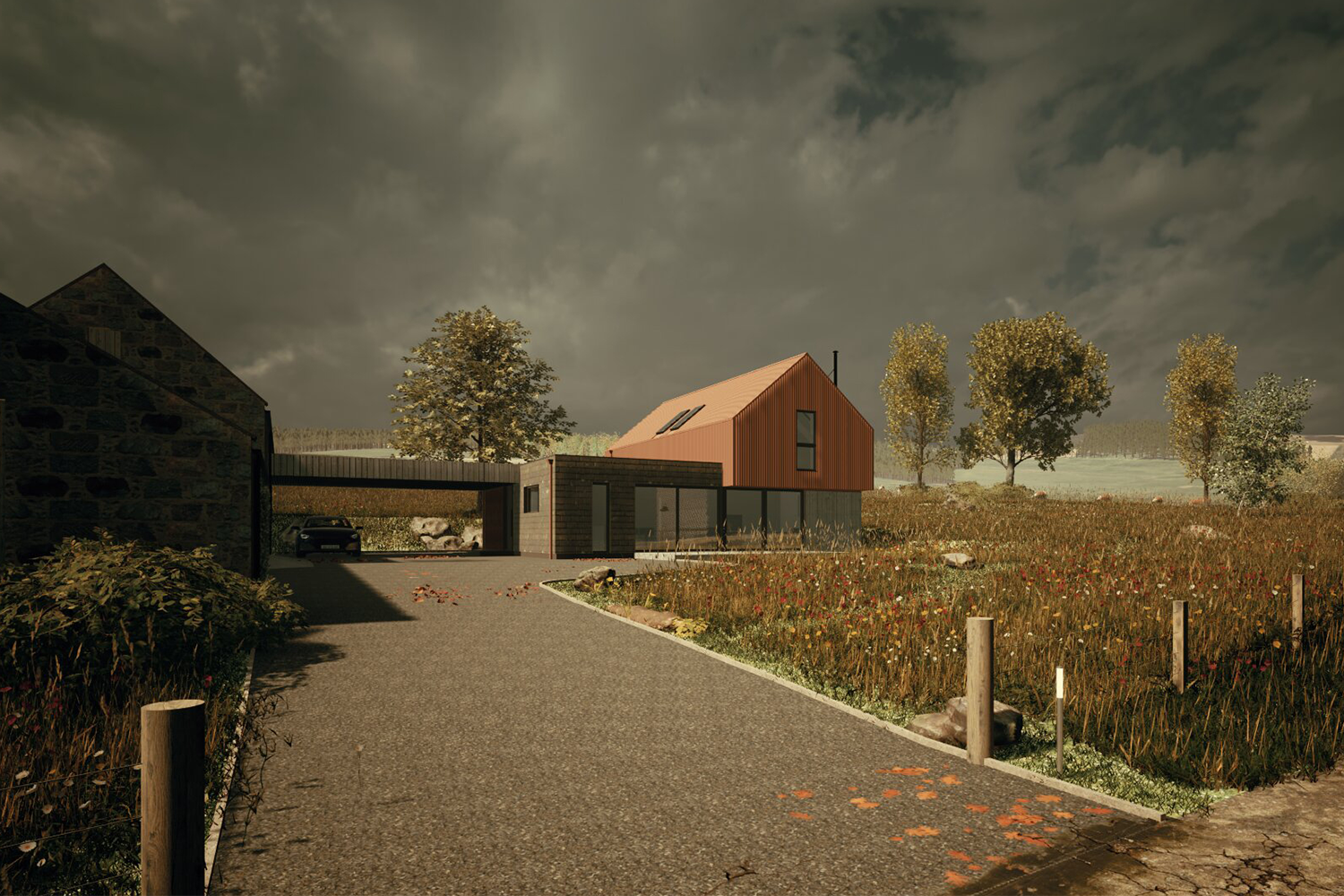 To build Pitcullen Steading by Fiddes Architects